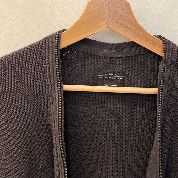 Worn once, perfect condition. Mens ribbed grey zip cardigan. - Picture 2 of 2